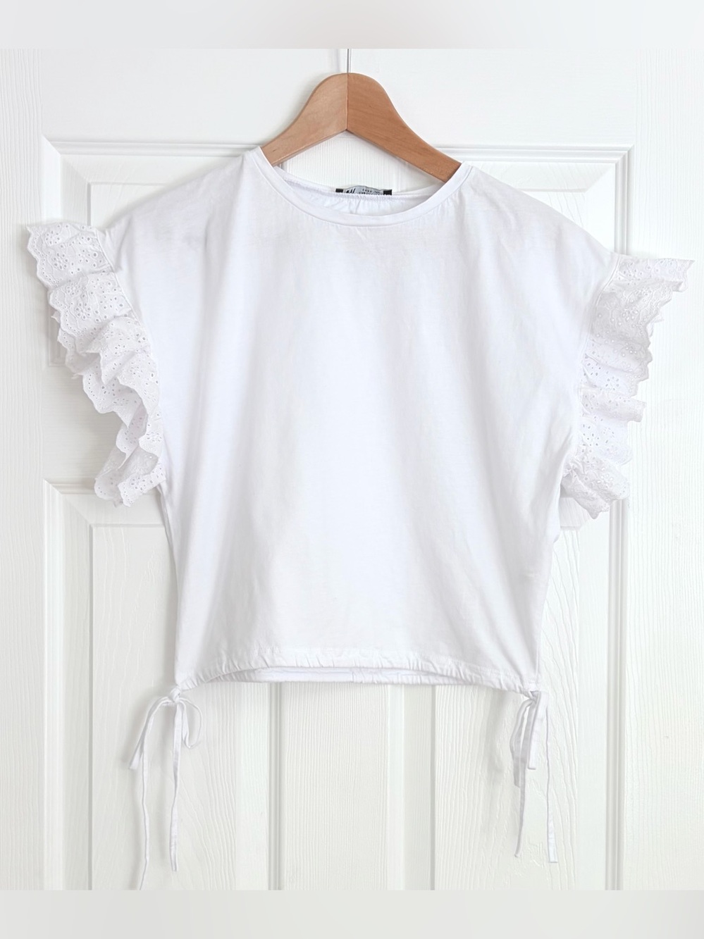 Zara Ruffle Sleeve Top Size S